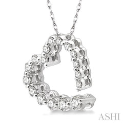 ASHI Heart Shape Journey Diamond Fashion Pendant 93616PPFNPDWG