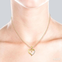 ASHI Heart Shape Journey Diamond Fashion Pendant 93669PPFXPDYG