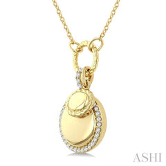 ASHI Circle Charm Diamond Fashion Pendant 938A8PPTGPDYG-RD