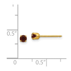 93E Inverness 14k 3mm January Crystal Birthstone Post Earrings