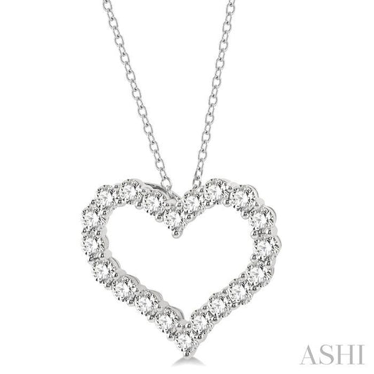 ASHI Heart Shape Diamond Fashion Pendant 94050PPFHPDWG-4.00