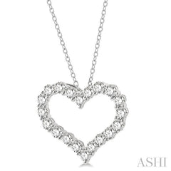 ASHI Heart Shape Diamond Fashion Pendant 94050PPFHPDWG-4.00