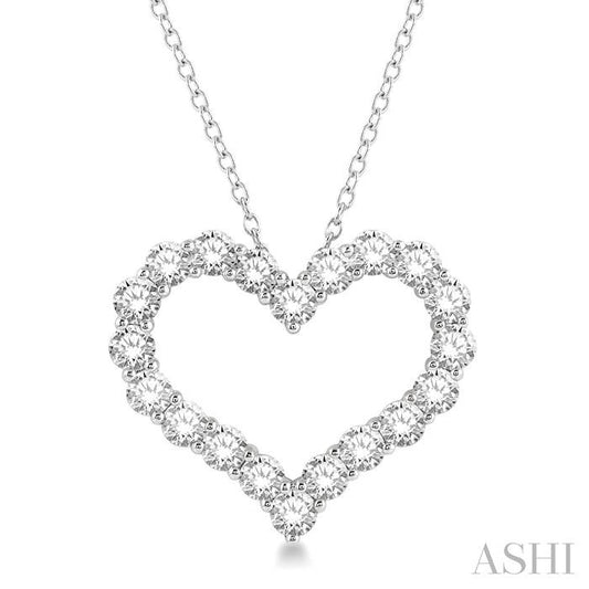 ASHI Heart Shape Diamond Fashion Pendant 94050PPFHPDWG-4.00