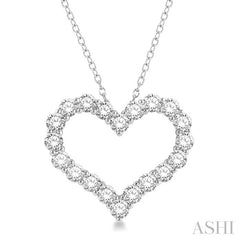 ASHI Heart Shape Diamond Fashion Pendant 94050PPFHPDWG-4.00