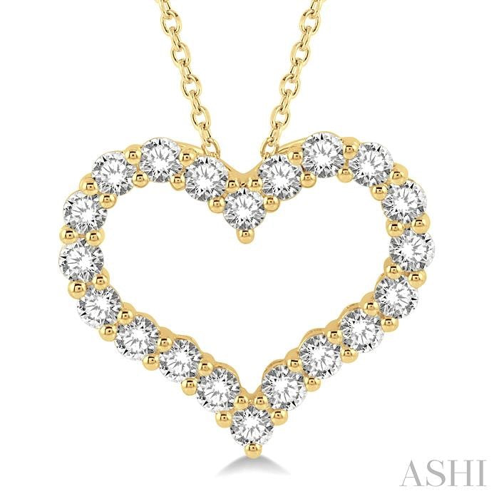 ASHI Heart Shape Diamond Fashion Pendant 94050PPFHPDYG-1.50