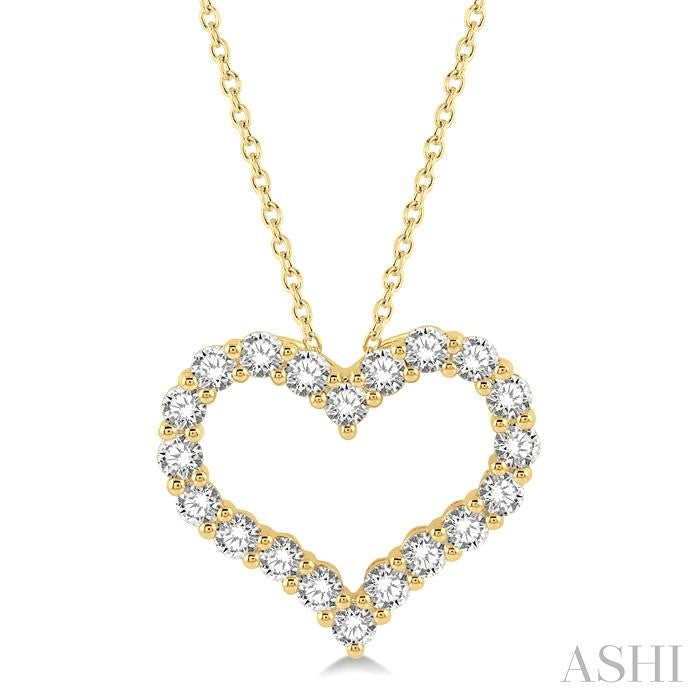 ASHI Heart Shape Diamond Fashion Pendant 94050PPFHPDYG-2.00