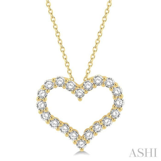 ASHI Heart Shape Diamond Fashion Pendant 94050PPFHPDYG-2.00