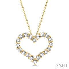 ASHI Heart Shape Diamond Fashion Pendant 94050PPFHPDYG-2.00