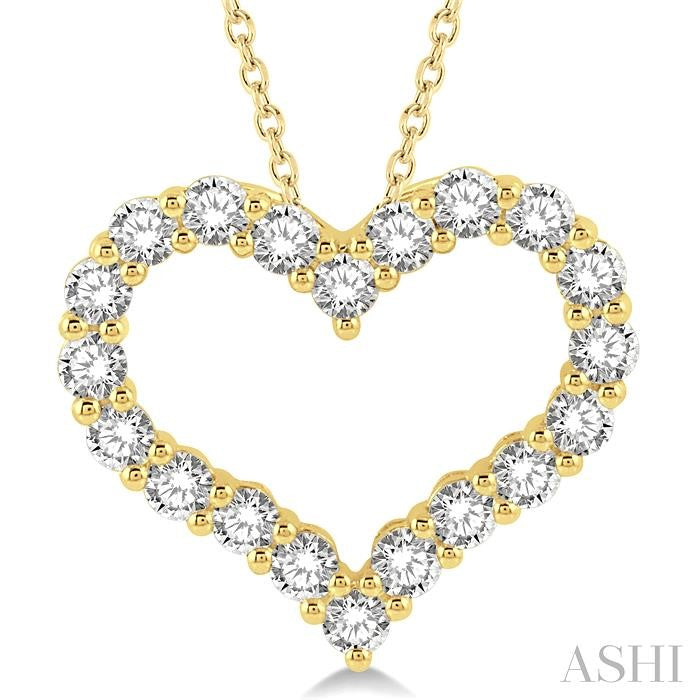 ASHI Heart Shape Diamond Fashion Pendant 94050PPFHPDYG-2.00