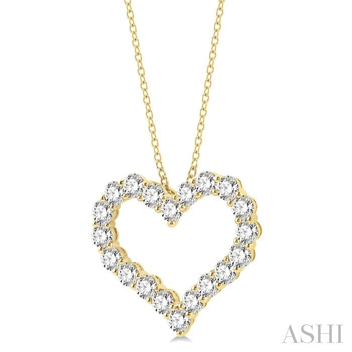 ASHI Heart Shape Diamond Fashion Pendant 94050PPFHPDYG-3.00