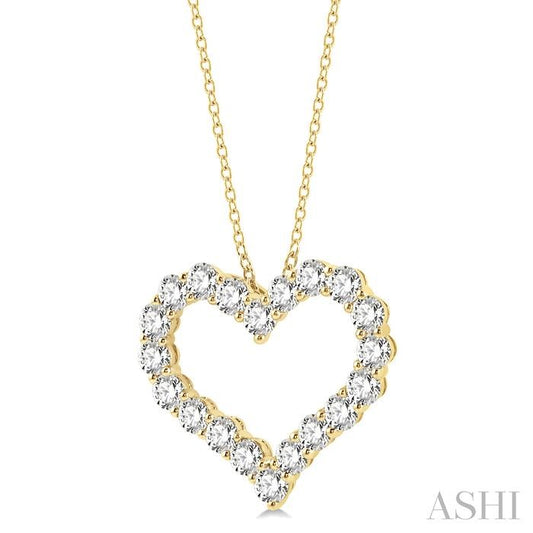 ASHI Heart Shape Diamond Fashion Pendant 94050PPFHPDYG-3.00