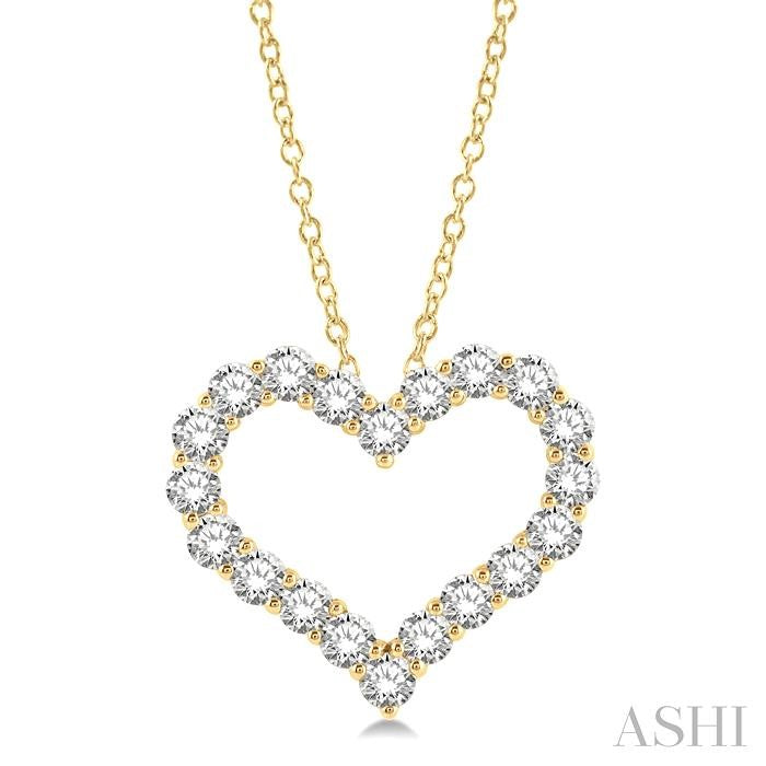 ASHI Heart Shape Diamond Fashion Pendant 94050PPFHPDYG-3.00