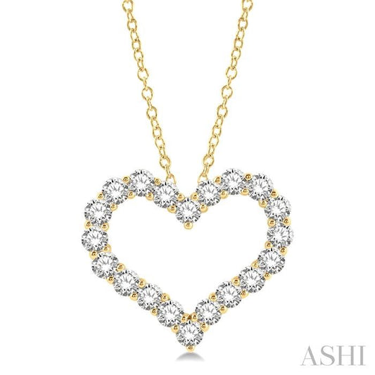 ASHI Heart Shape Diamond Fashion Pendant 94050PPFHPDYG-3.00