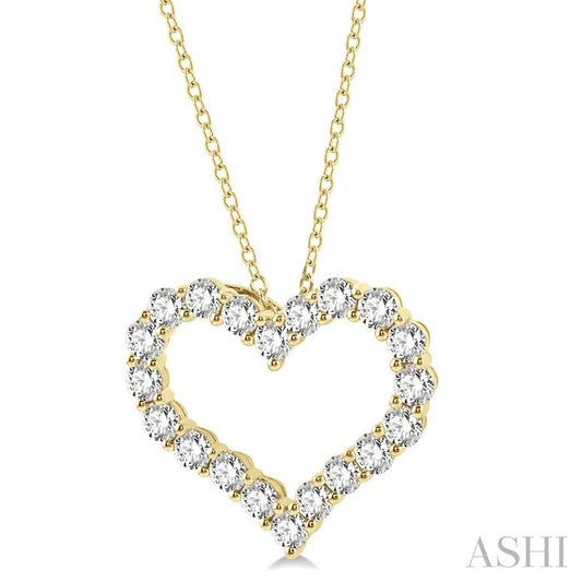 ASHI Heart Shape Diamond Fashion Pendant 94050PPFHPDYG-4.00