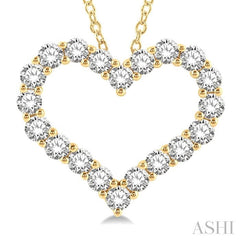 ASHI Heart Shape Diamond Fashion Pendant 94050PPFHPDYG-4.00