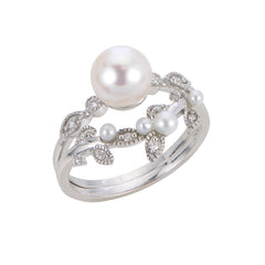 Parkplace Pearls 14KT White Gold Freshwater Pearl Set 942619/FWWH-AA-7