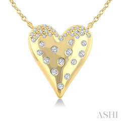 ASHI Heart Mosaic Diamond Fashion Pendant 94267PPTGPDYG