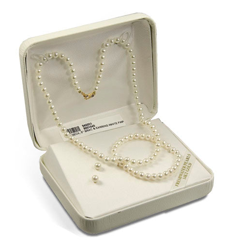 Parkplace Pearls 14KT Yellow Gold Freshwater Pearl Set 946051/W3S-P