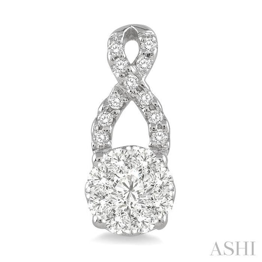 ASHI Round Shape Lovebright Diamond Earrings 94883PPFGERWG