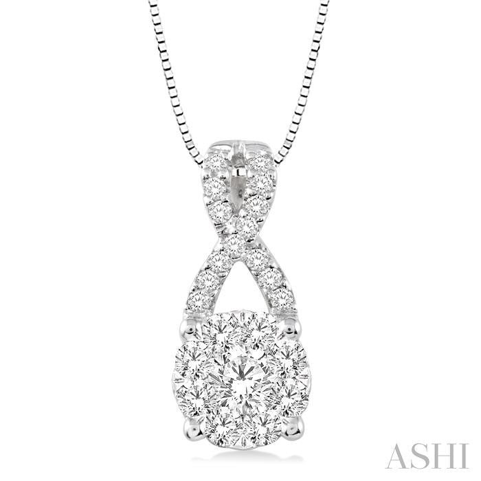 ASHI Round Shape Lovebright Diamond Pendant 94883PPFGPDWG