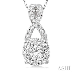ASHI Round Shape Lovebright Diamond Pendant 94886PPFGPDWG