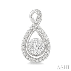 ASHI Round Shape Lovebright Diamond Earrings 94903PPFGERWG