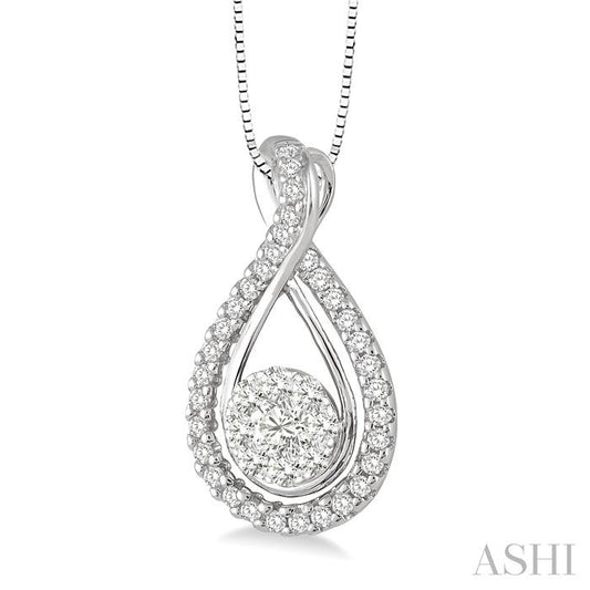 ASHI Round Shape Lovebright Diamond Pendant 94903PPFGPDWG