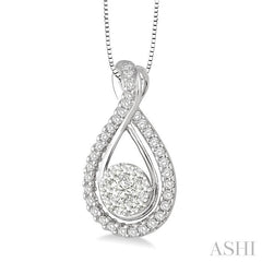 ASHI Round Shape Lovebright Diamond Pendant 94903PPFGPDWG