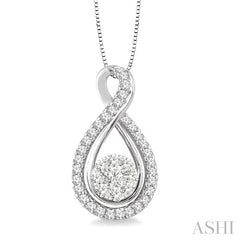 ASHI Round Shape Lovebright Diamond Pendant 94903PPFGPDWG