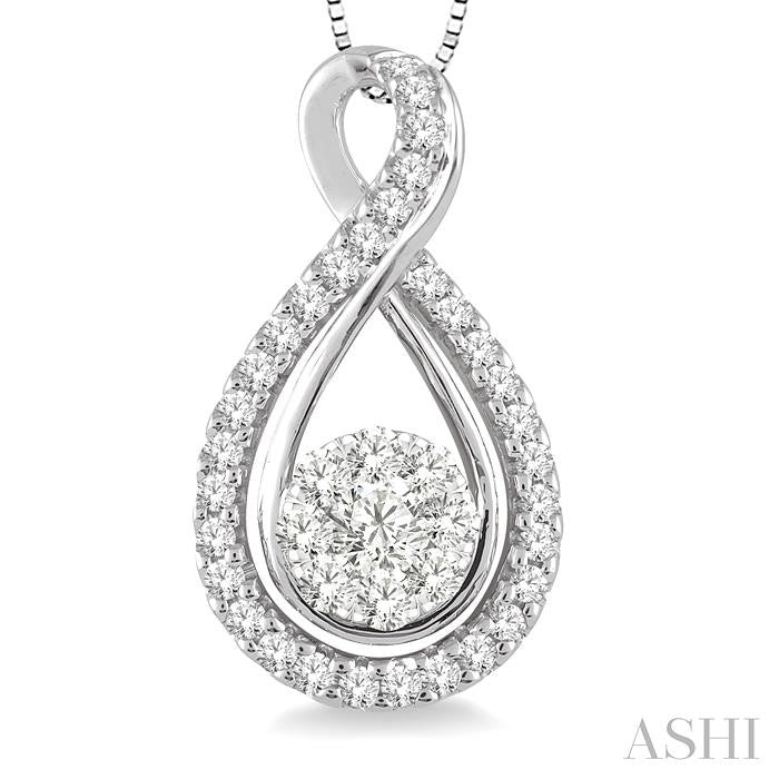 ASHI Round Shape Lovebright Diamond Pendant 94903PPFGPDWG