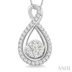 ASHI Round Shape Lovebright Diamond Pendant 94903PPFGPDWG