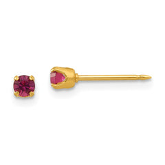94E Inverness 14k 3mm February Crystal Birthstone Post Earrings