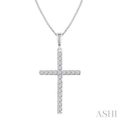 ASHI Cross Diamond Fashion Pendant 950D6PPFGPDWG