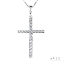 ASHI Cross Diamond Fashion Pendant 950D6PPFGPDWG