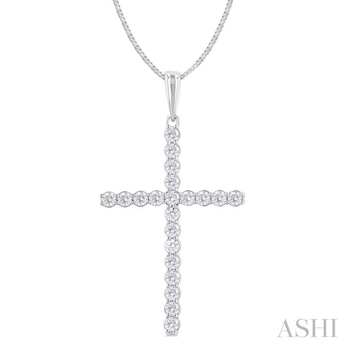 ASHI Cross Diamond Fashion Pendant 951D3PPFGPDWG