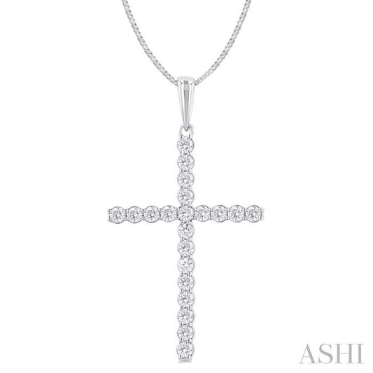 ASHI Cross Diamond Fashion Pendant 951D3PPFGPDWG