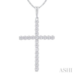 ASHI Cross Diamond Fashion Pendant 951D3PPFGPDWG