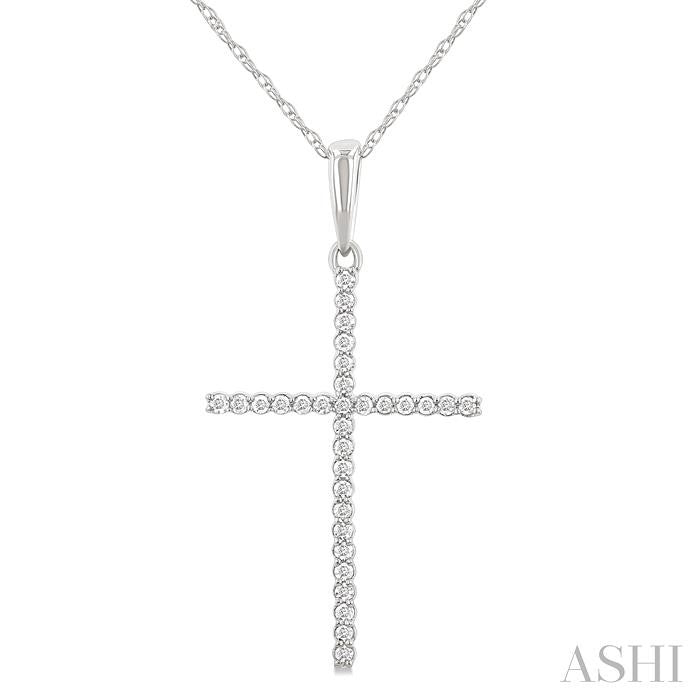 ASHI Cross Diamond Fashion Pendant 952D8PPTGPDWG