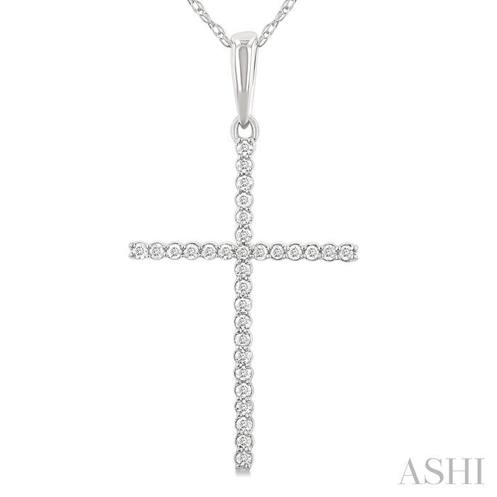 ASHI Cross Diamond Fashion Pendant 952D8PPTGPDWG