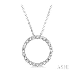 ASHI Circle Diamond Pendant 900H3PPFGPDWG