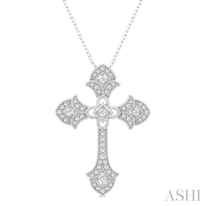 ASHI Cross Diamond Fashion Pendant 956C6PPFGPDWG