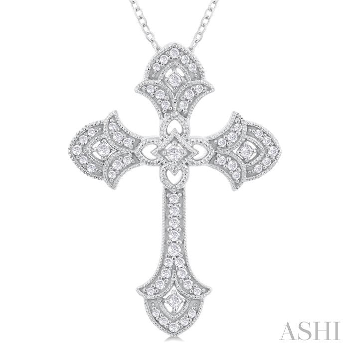 ASHI Cross Diamond Fashion Pendant 956C6PPFGPDWG