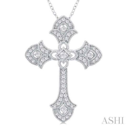 ASHI Cross Diamond Fashion Pendant 956C6PPFGPDWG