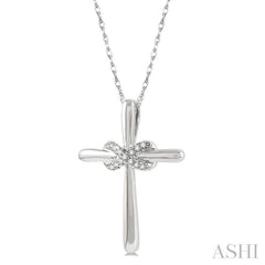 ASHI Infinity Cross Petite Diamond Fashion Pendant 957B9PPTSPDWG