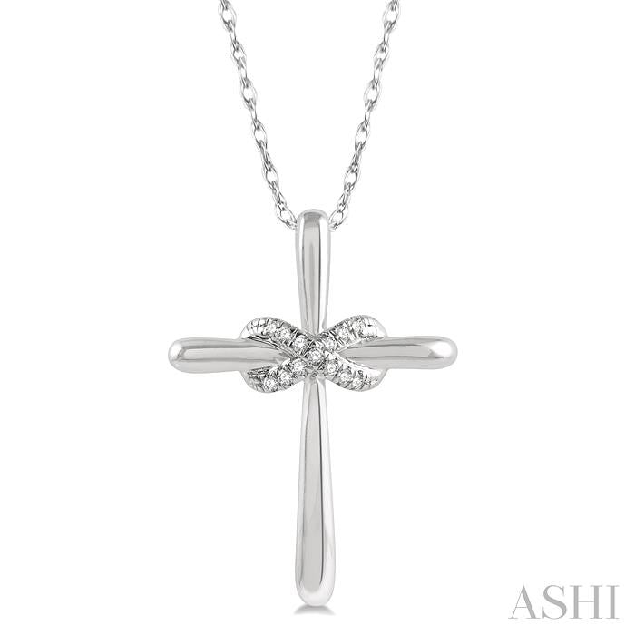 ASHI Infinity Cross Petite Diamond Fashion Pendant 957B9PPTSPDWG