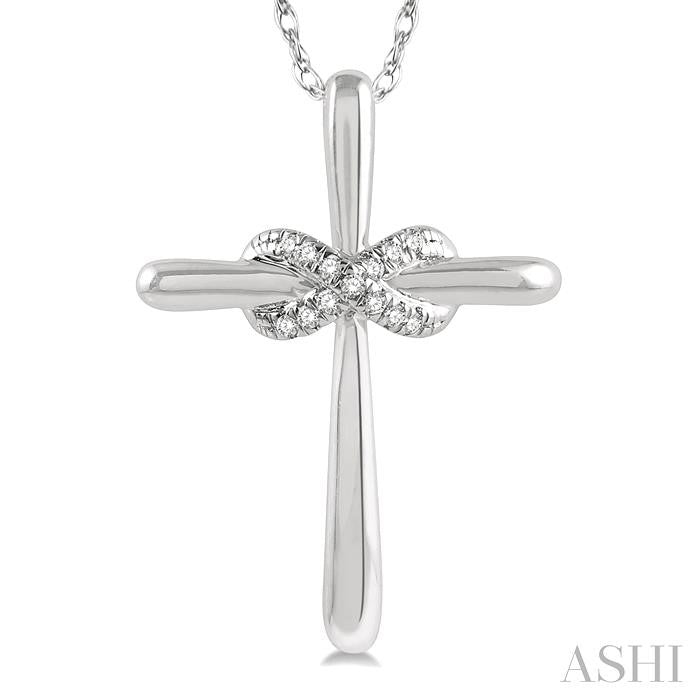 ASHI Infinity Cross Petite Diamond Fashion Pendant 957B9PPTSPDWG