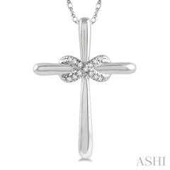 ASHI Infinity Cross Petite Diamond Fashion Pendant 957B9PPTSPDWG