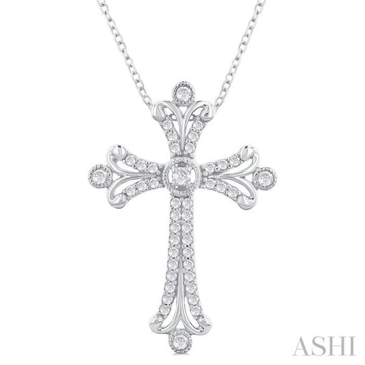 ASHI Cross Diamond Fashion Pendant 958C5PPFGPDWG