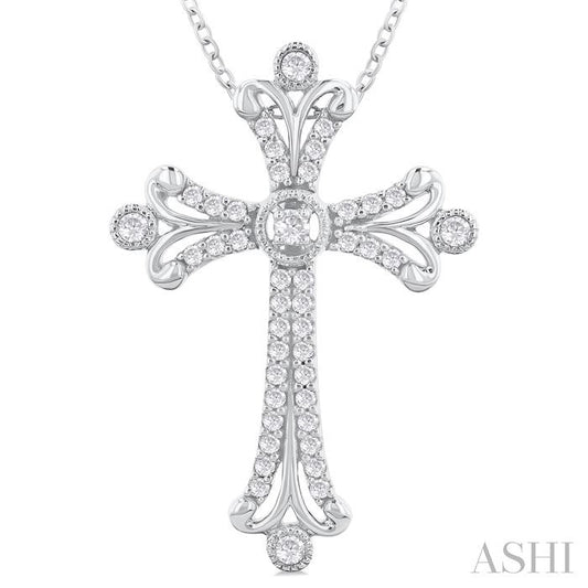 ASHI Cross Diamond Fashion Pendant 958C5PPFGPDWG