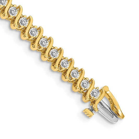 Quality Gold 14k AAA Diamond Tennis Bracelet X704AAA